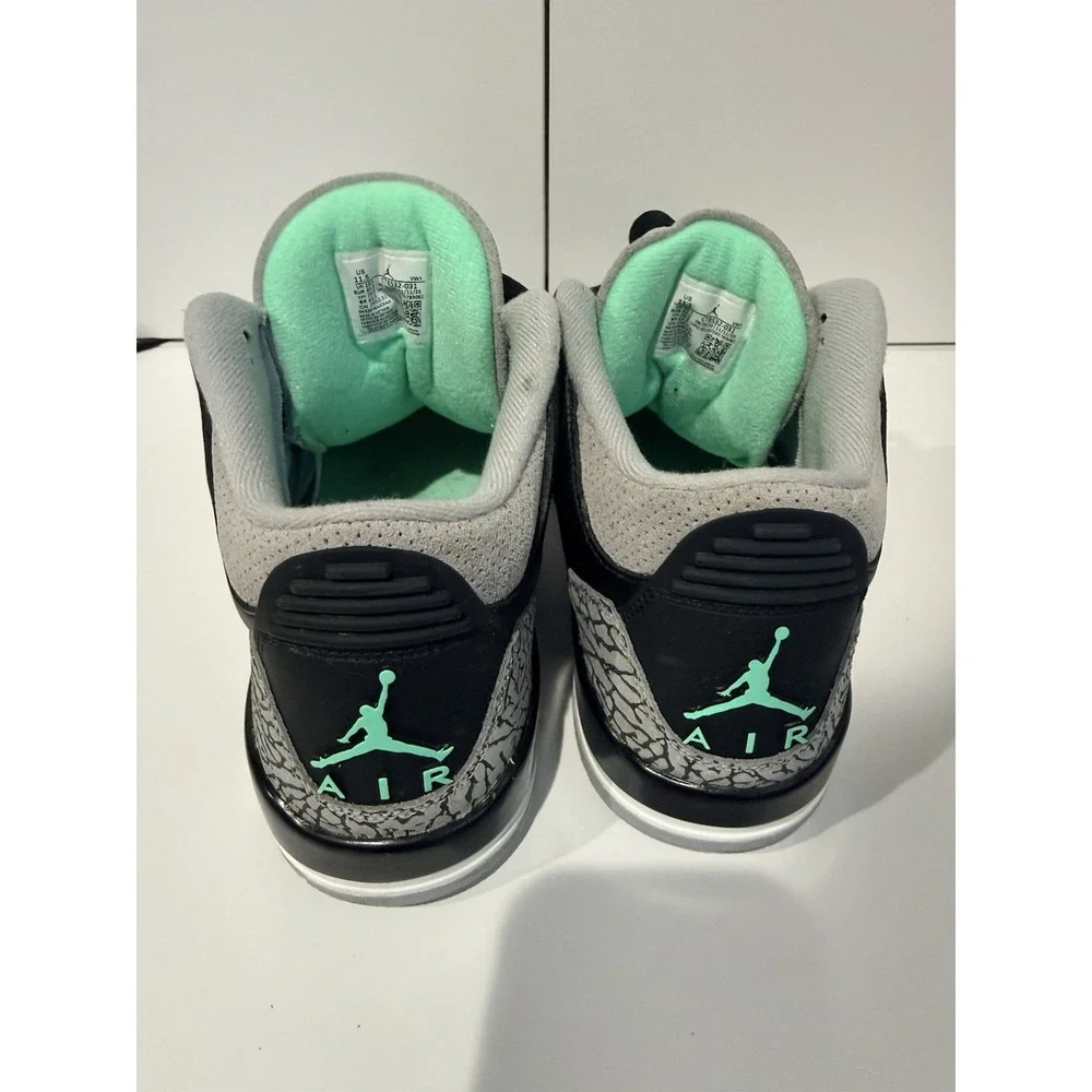 Nike Air Jordan 3 Retro Men's Size 11.5‎ Black/Green Glow Grey, CT8532-031